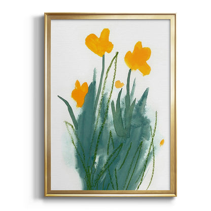 Daffodil Bunch I - Modern Framed Canvas Print