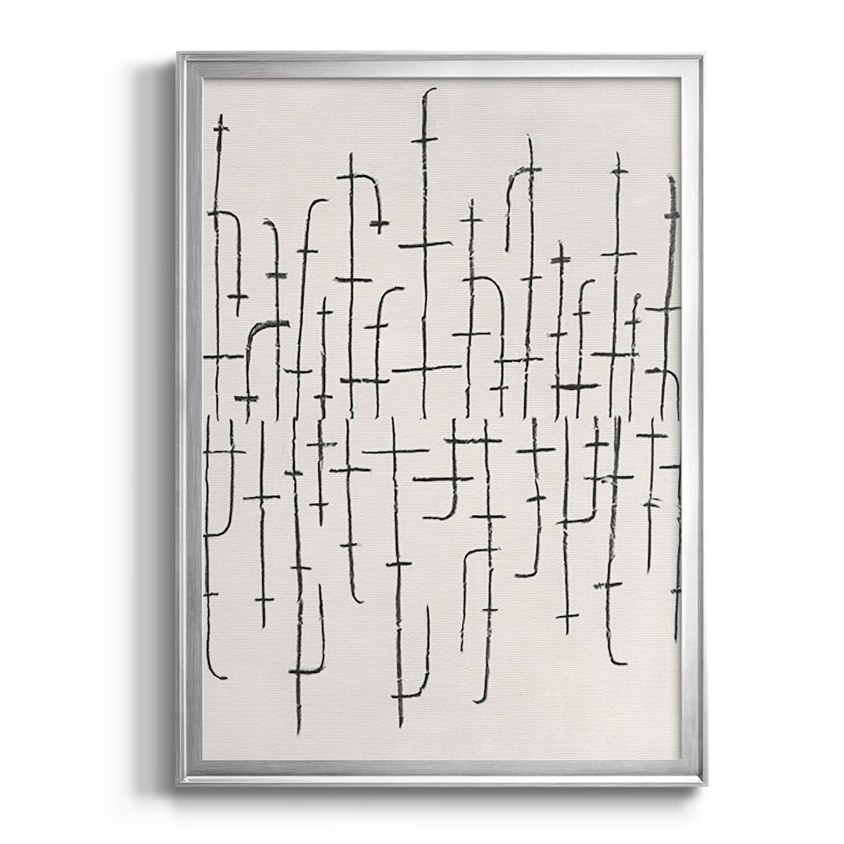 Vertical Arrangement II - Modern Framed Canvas Print