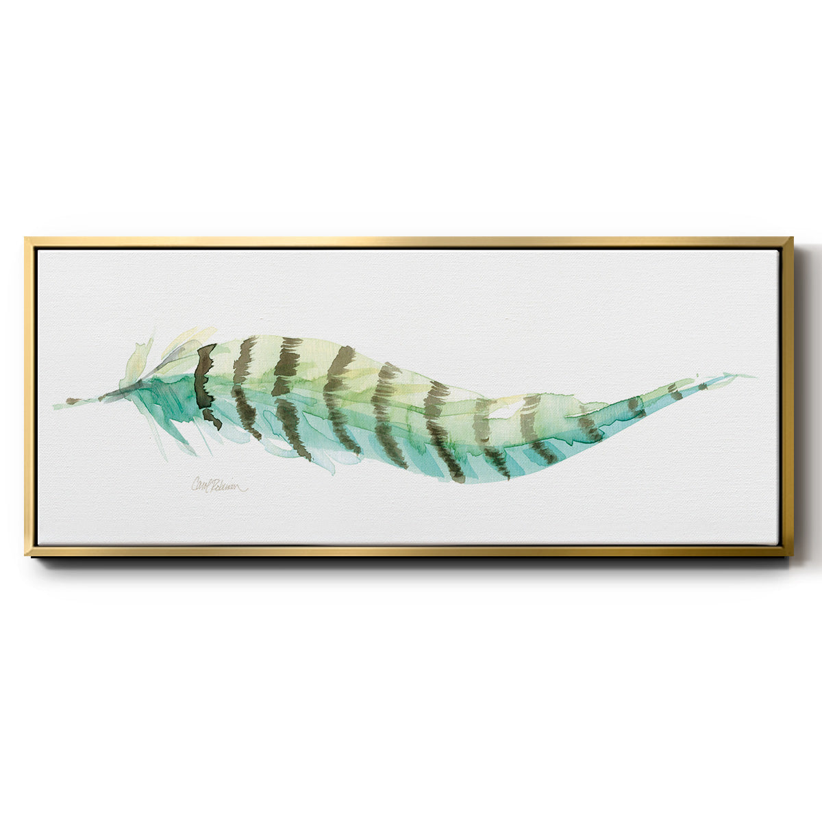 Tail Feather II - Floater Framed Canvas Print