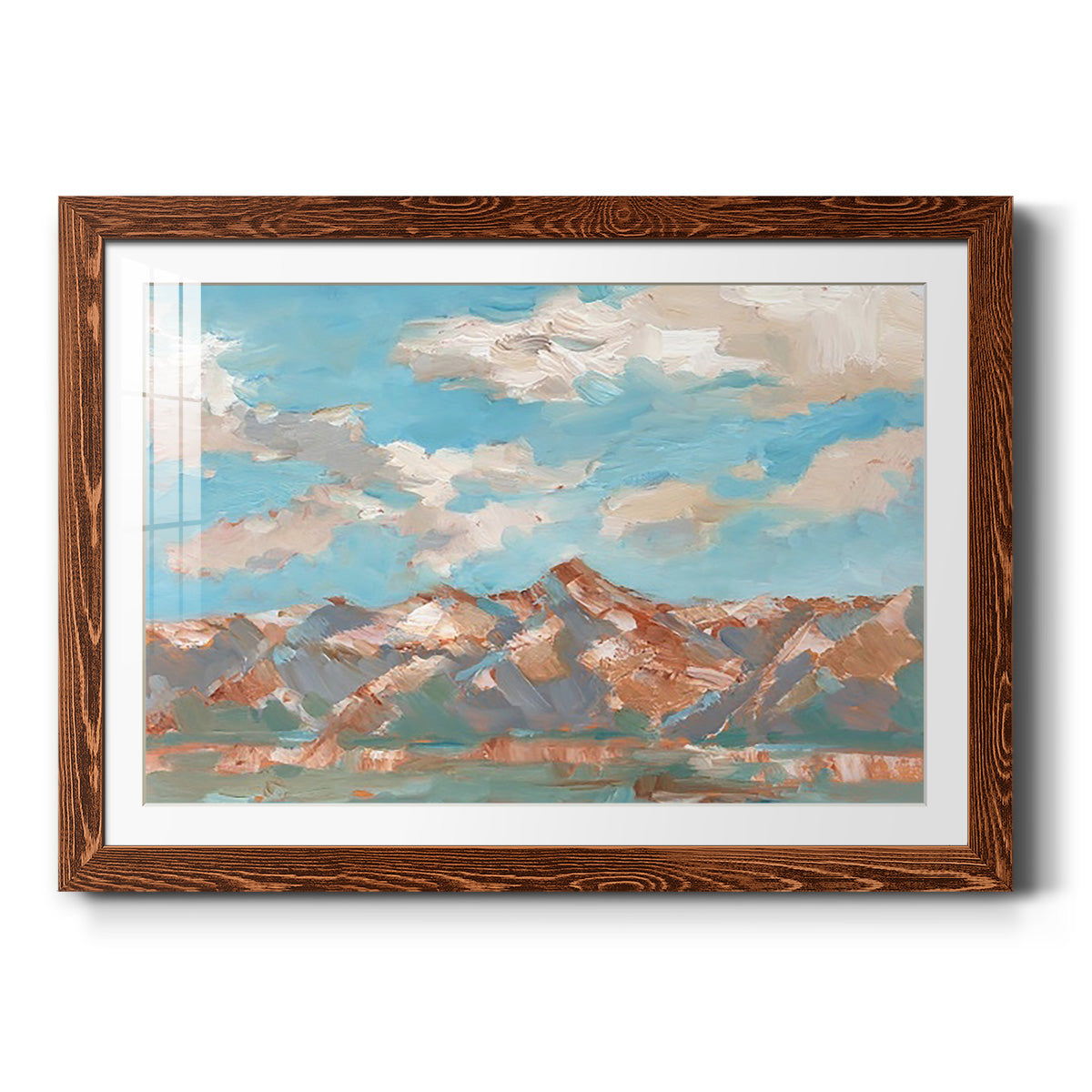 Pastel Western Vista II - Barnwood Framed Art Print