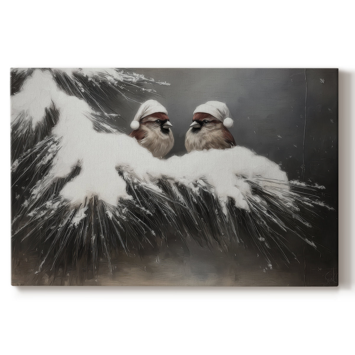 Dawn of Soft Linen Sleigh - Canvas Art Print