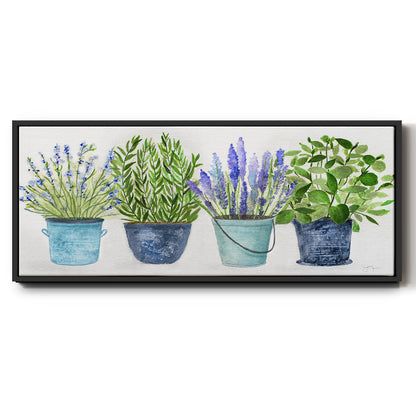 Fresh Herb Collection - Floater Framed Canvas Print