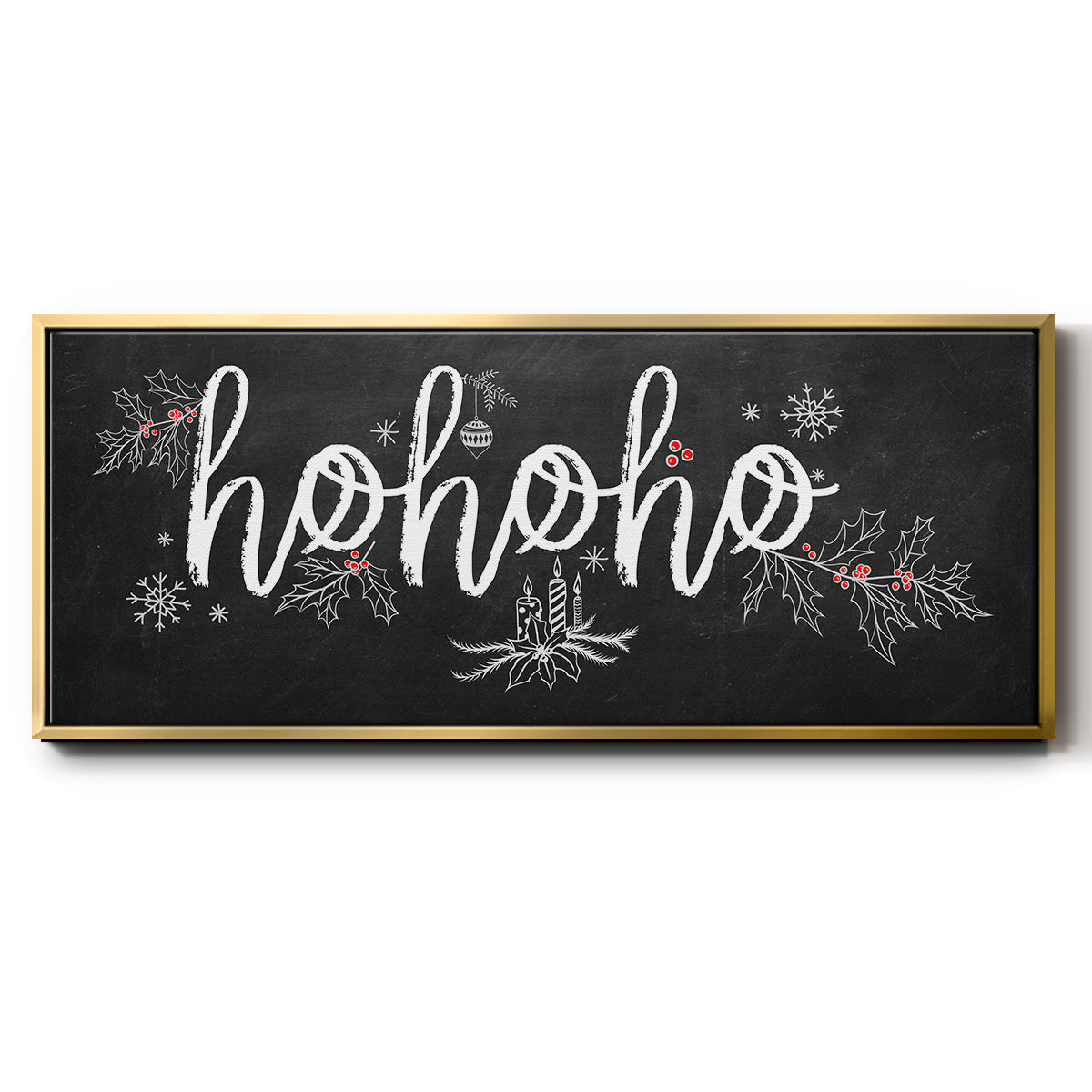 Ho Ho Ho - Floater Framed Canvas Print