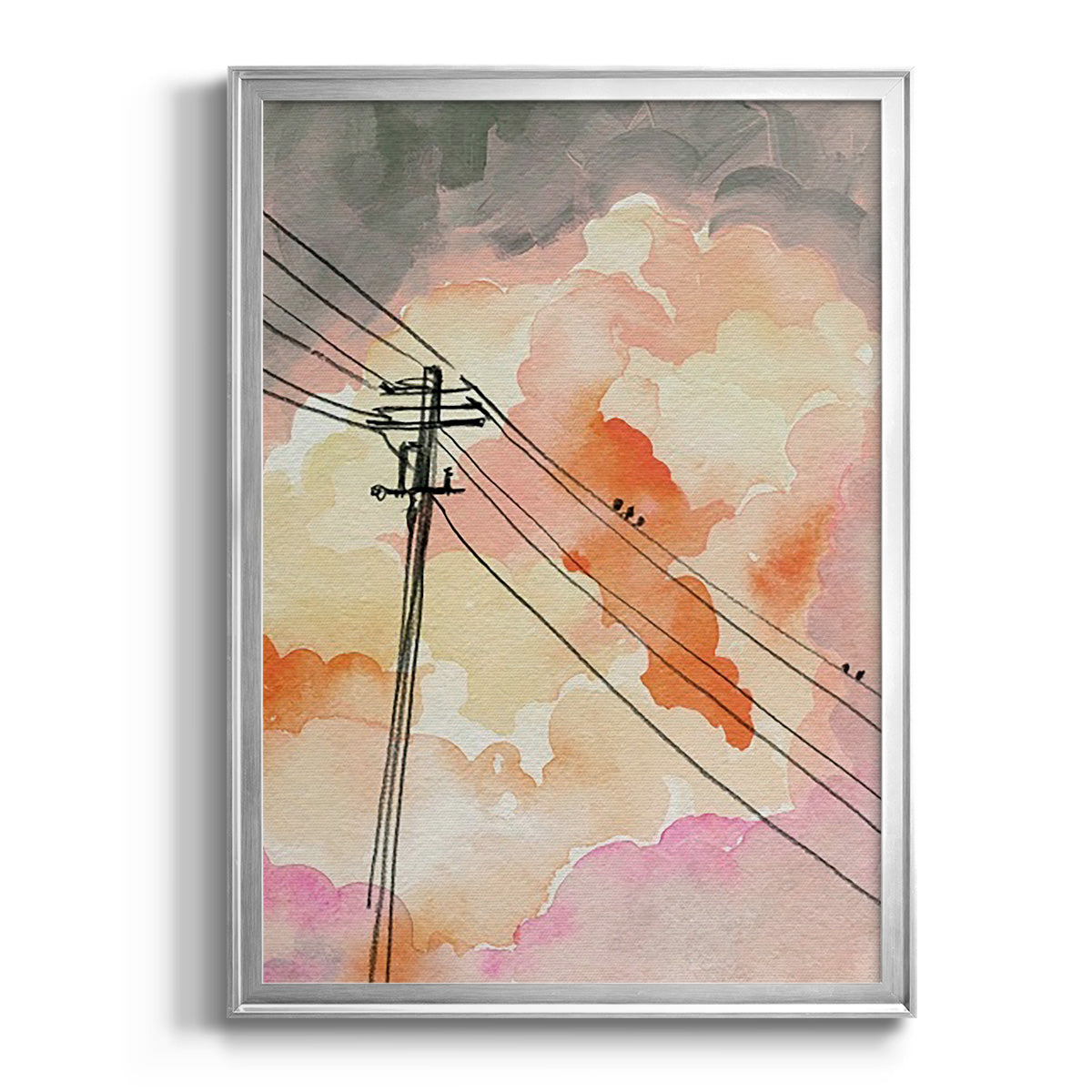 Cloudy Communication II - Modern Framed Canvas Print
