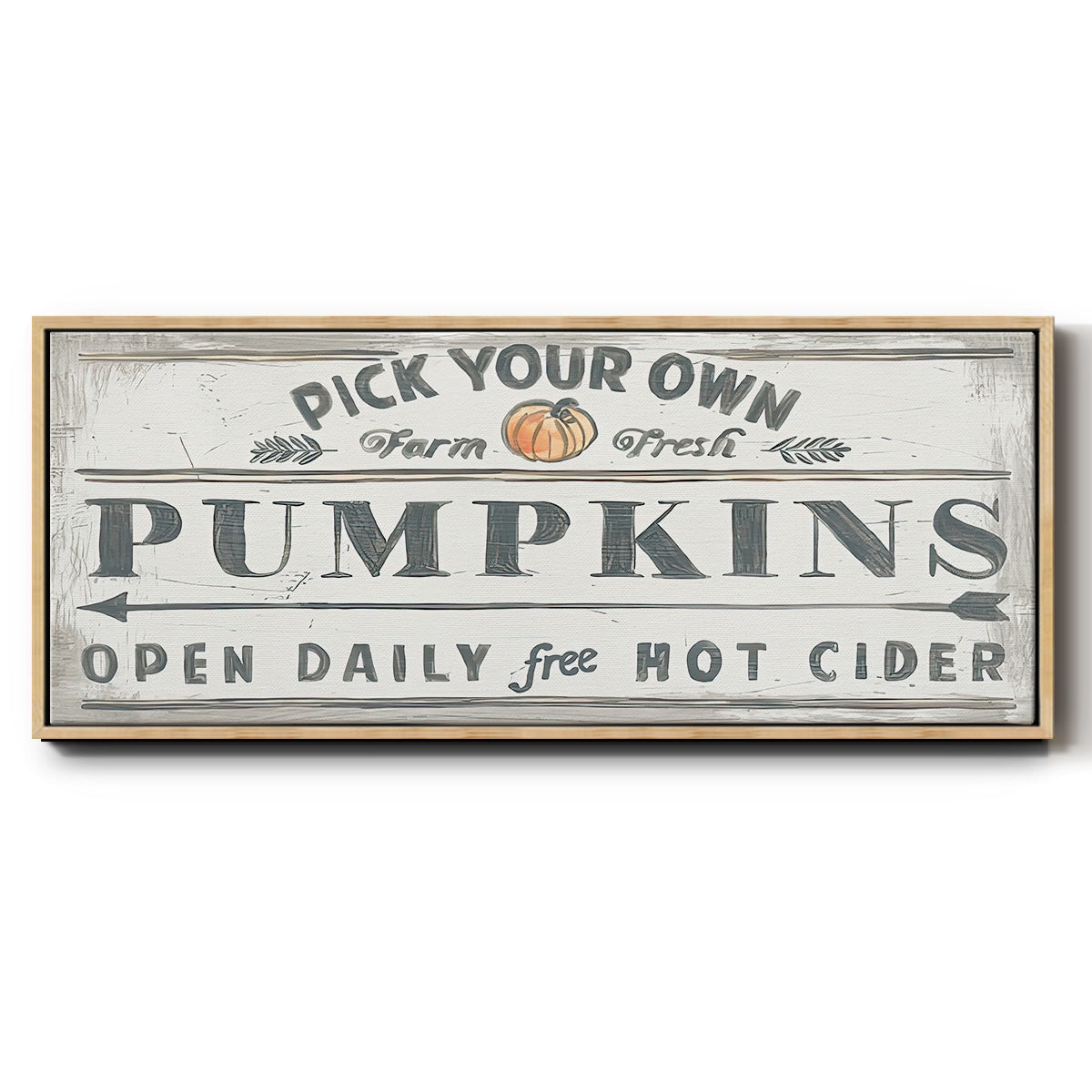 Pumpkin Patch I - Floater Framed Canvas Print