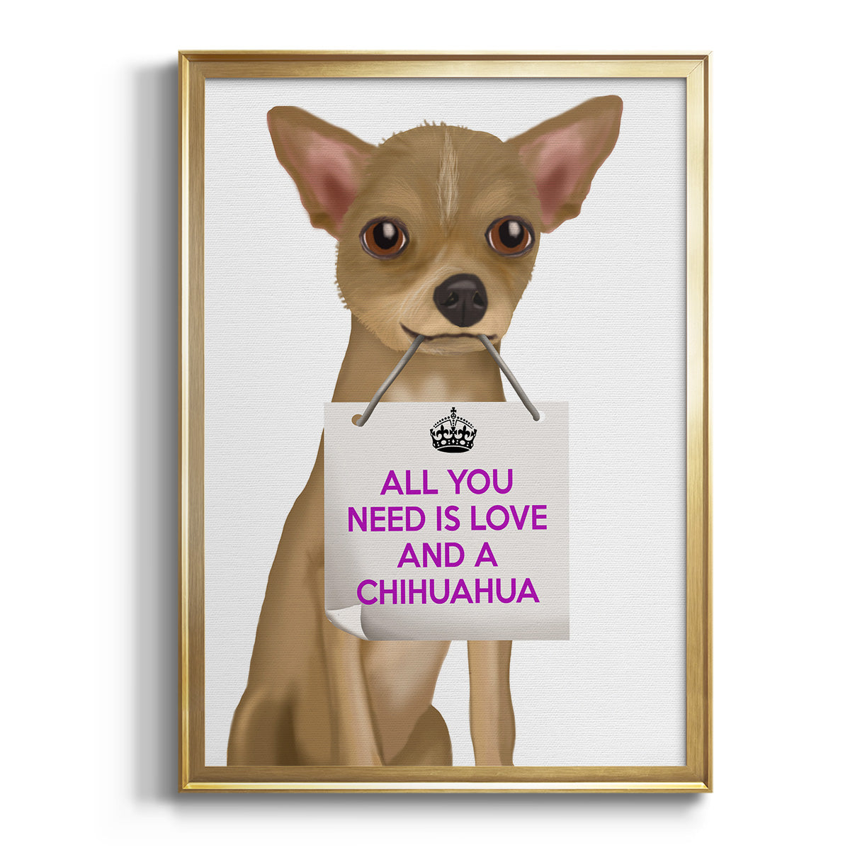 Love and Chihuahua - Modern Framed Canvas Print