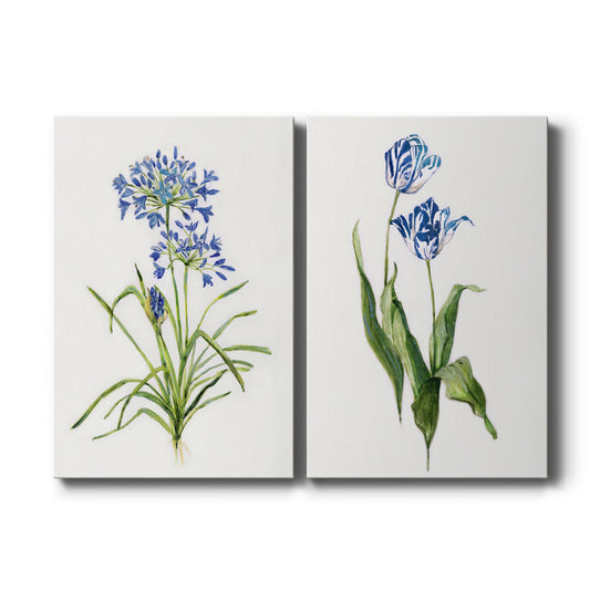 Blue Lively Botanical I - Canvas Art Set