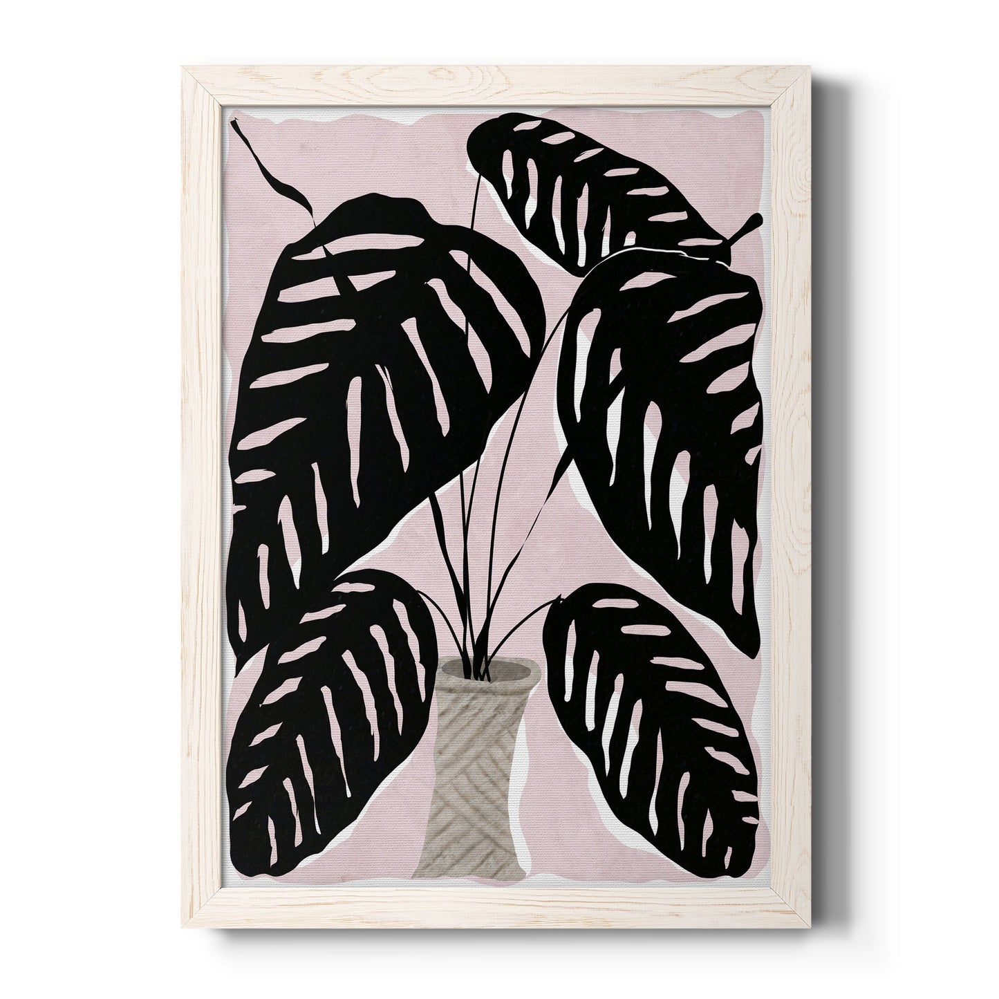 Potted Plant I - Barnwood Framed Canvas Print