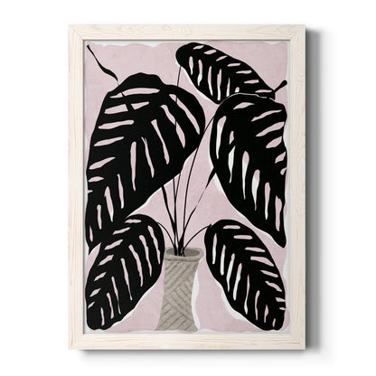 Potted Plant I - Barnwood Framed Canvas Print