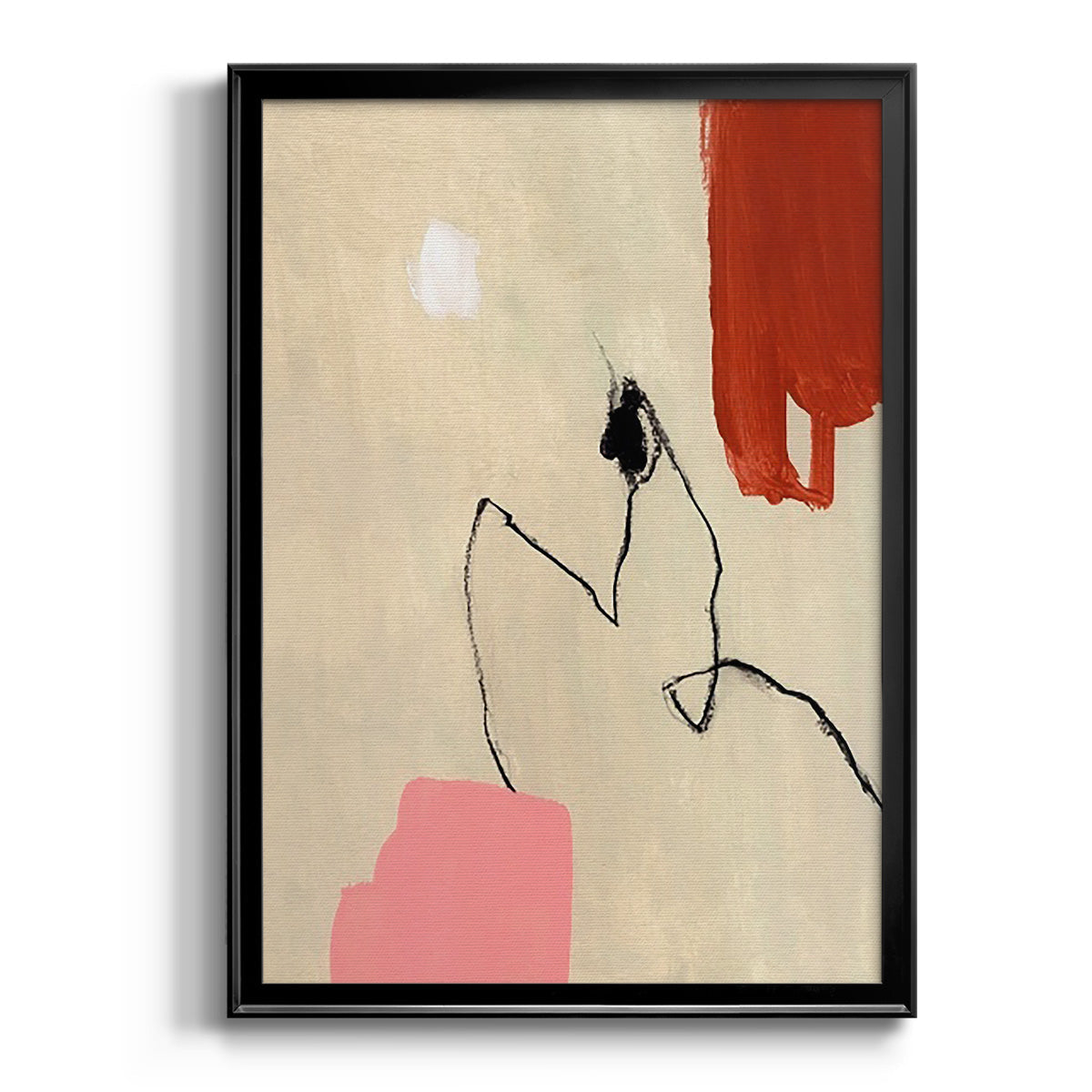 Terra Rosa Abstract II - Modern Framed Canvas Print