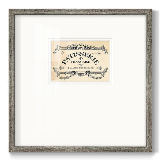 Antique French Label I - Double Matboard Framed Print