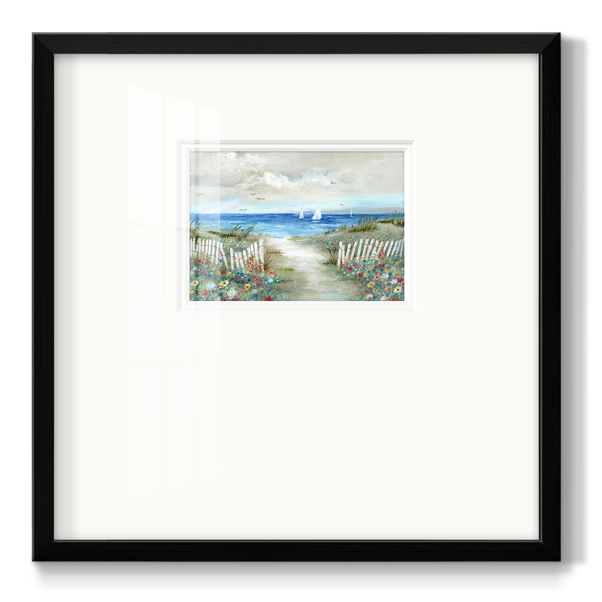 Coastal Garden - Double Matboard Framed Print