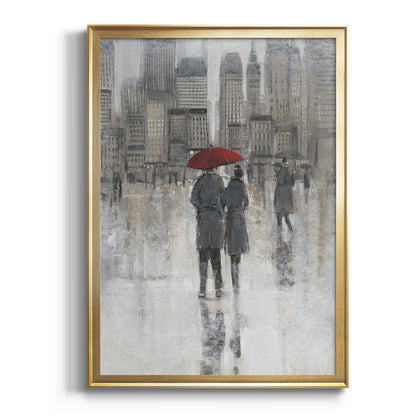 Rain in The City I - Modern Framed Canvas Print