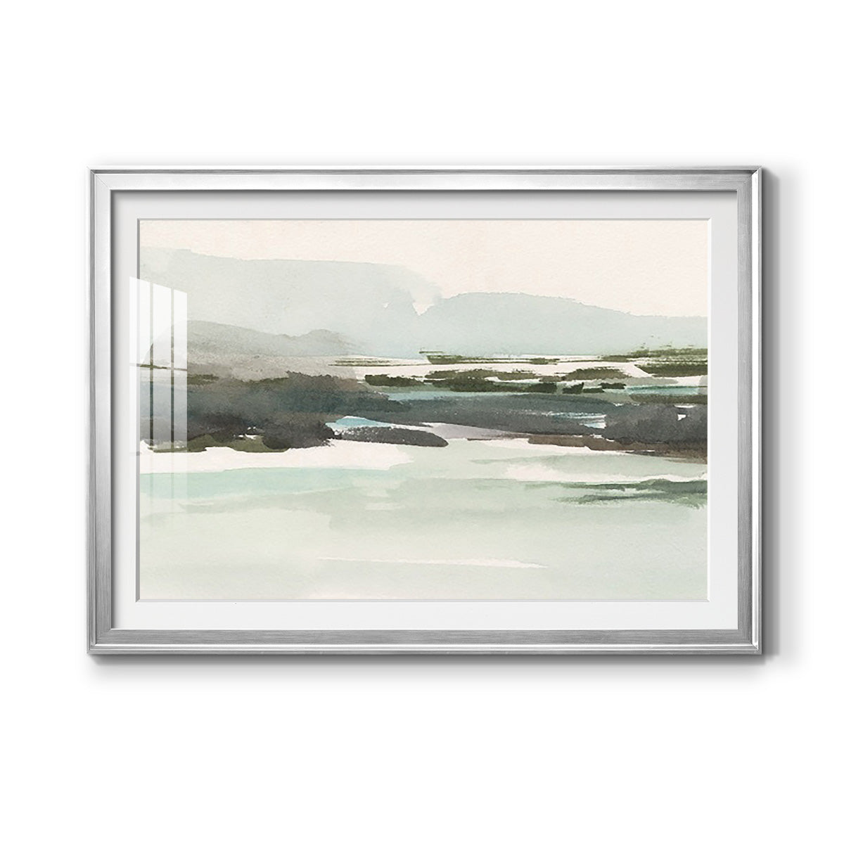 Turquoise Marsh I - Modern Framed Art Print