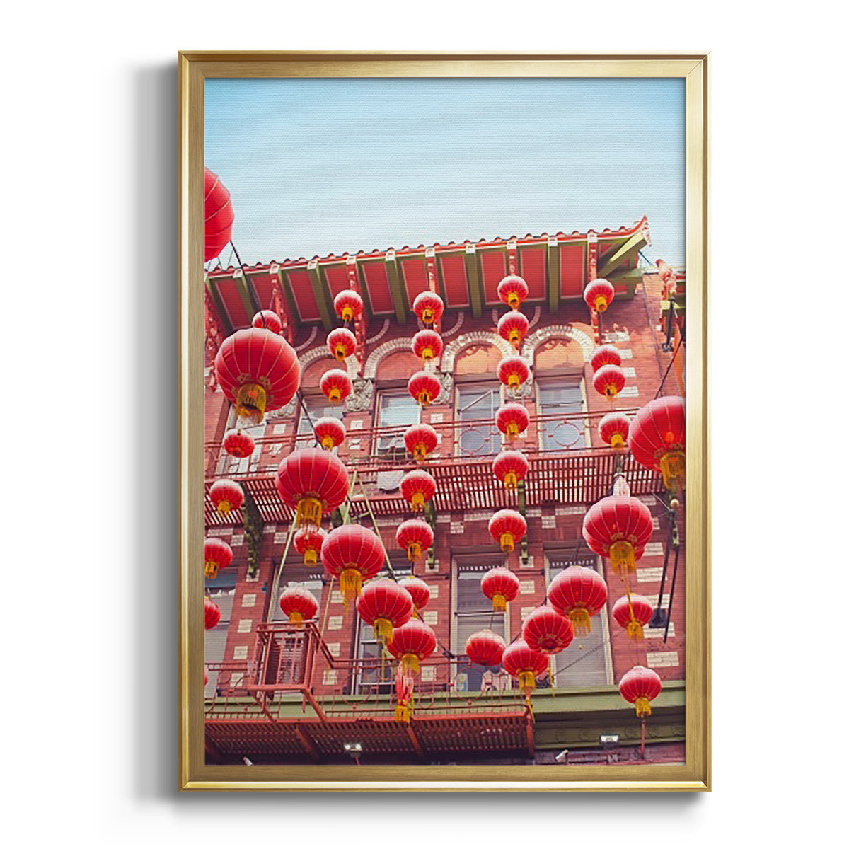 Lovely Lanterns II - Modern Framed Canvas Print