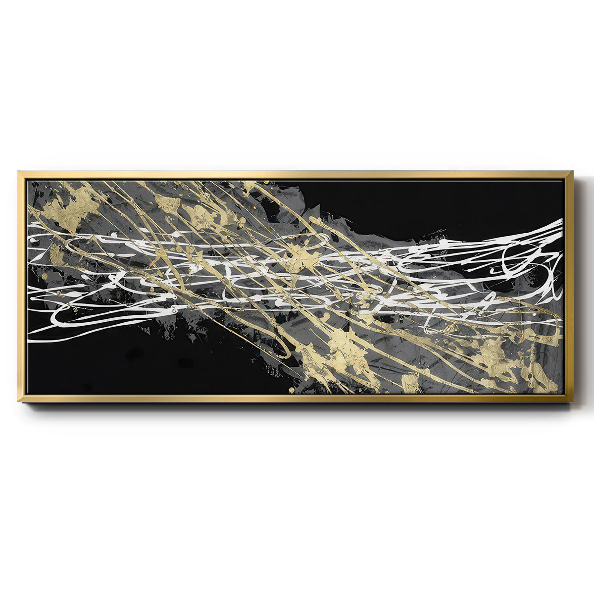 Mistral III in Black - Floater Framed Canvas Print