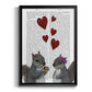 Squirrel Love - Modern Framed Canvas Print