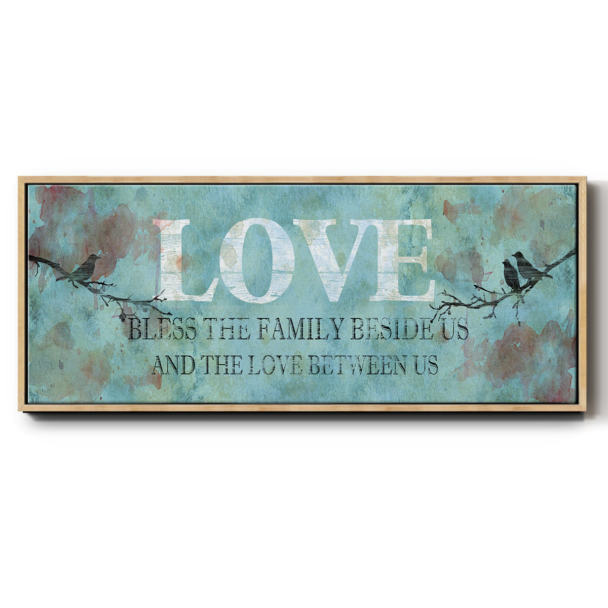Love Between Us - Floater Framed Canvas Print