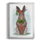 Rabbit Carrot Hug - Modern Framed Canvas Print