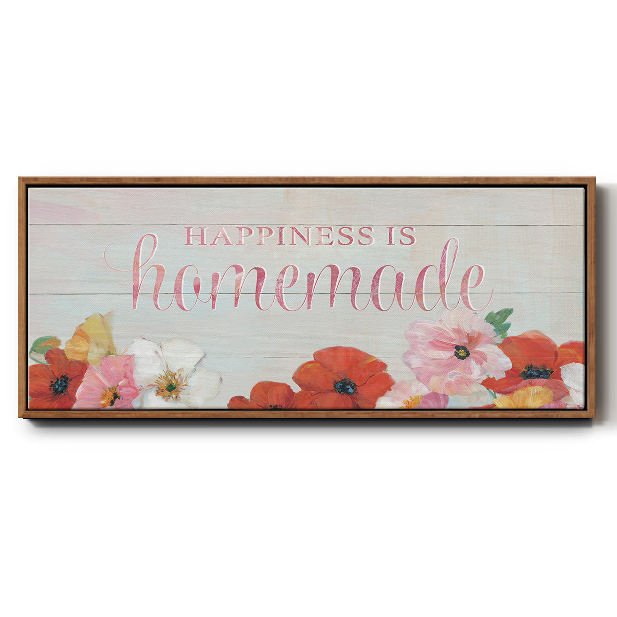 Happiness is Homemade - Floater Framed Canvas Print