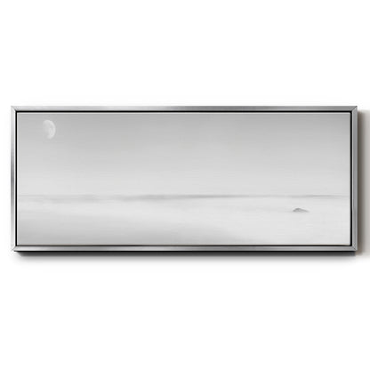 Black & White Water Panel XV - Floater Framed Canvas Print