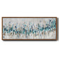 Blue Staccato - Floater Framed Canvas Print