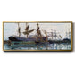 Ships in Harbor, 1873 - Floater Framed Canvas Print