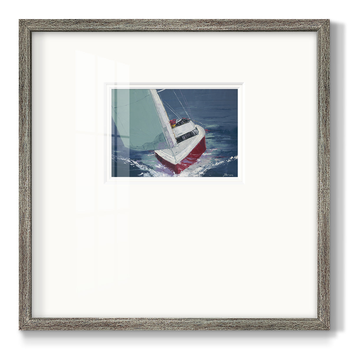 Day Sailing- Premium Framed Print Double Matboard