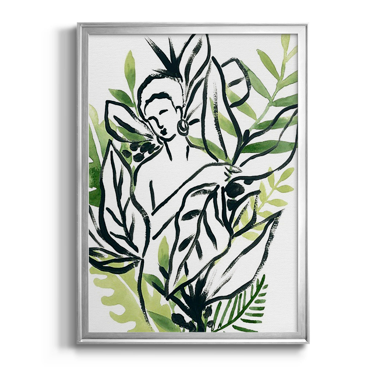 Tropical Sketchbook IV - Modern Framed Canvas Print