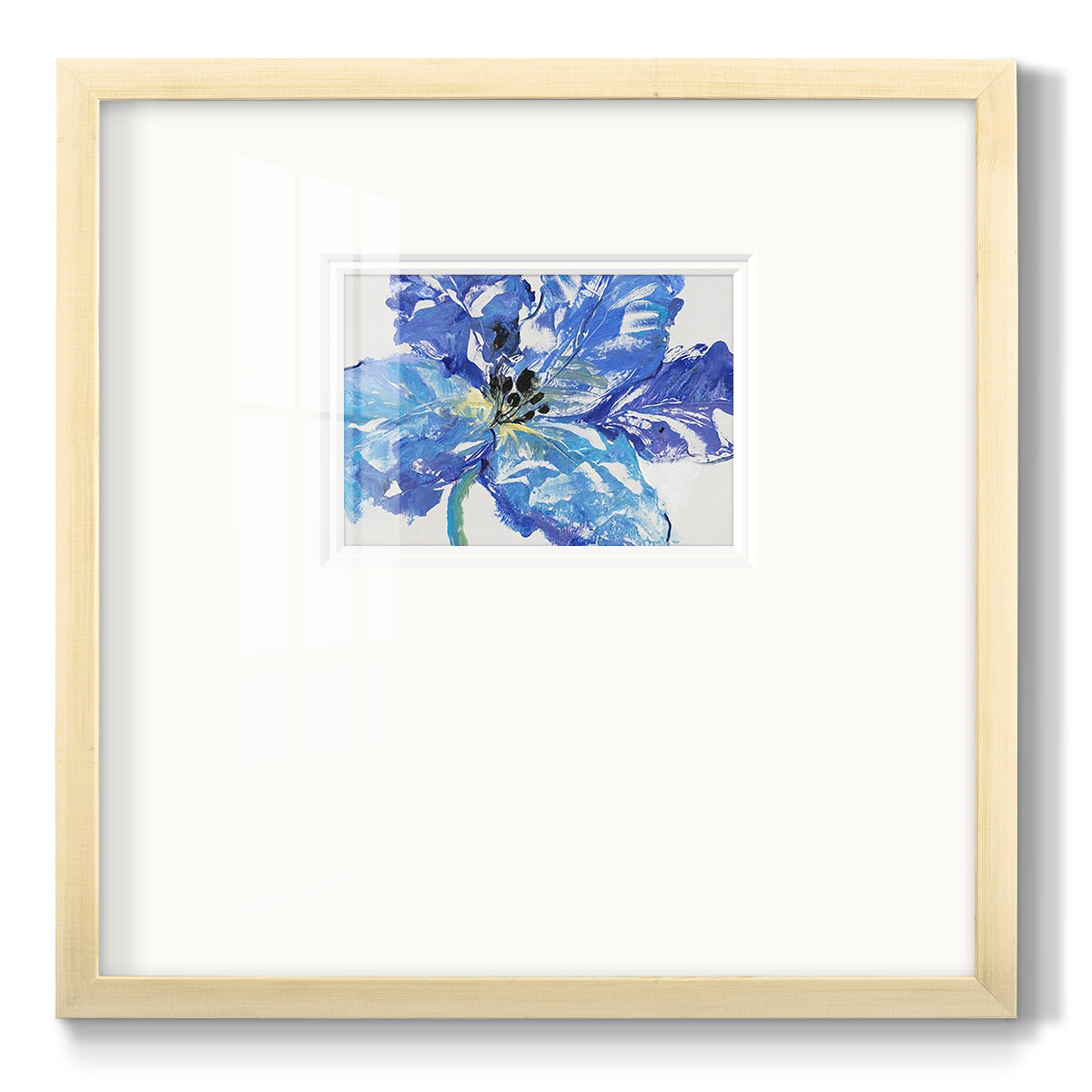 Fleur Bleue I Premium Framed Print Double Matboard