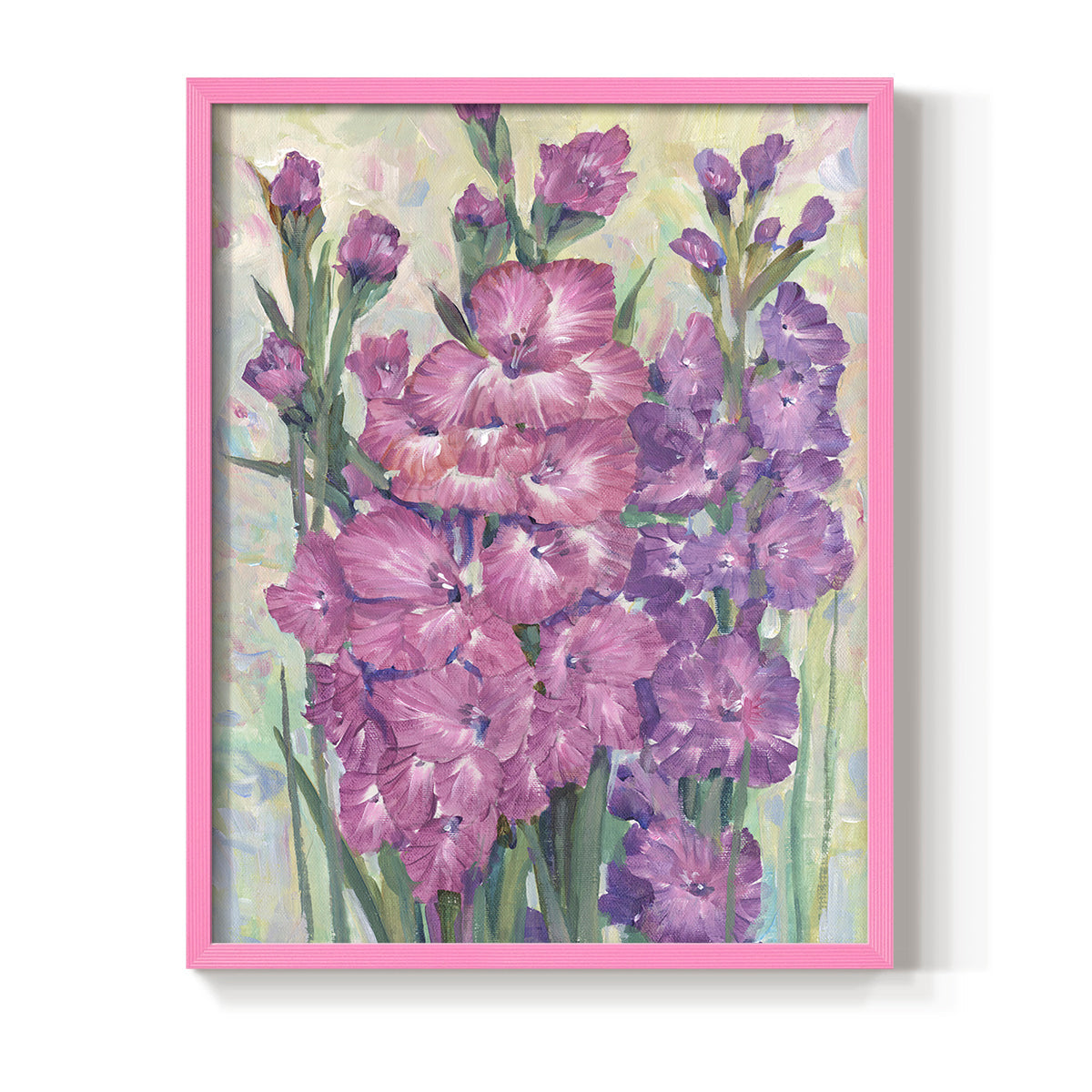 Gladiolas Blooming I - Restickable Framed Art Print