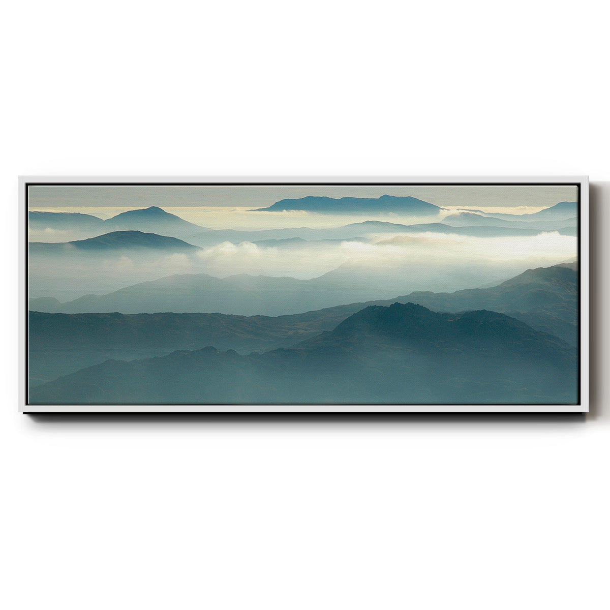 Above the Clouds - Floater Framed Canvas Print