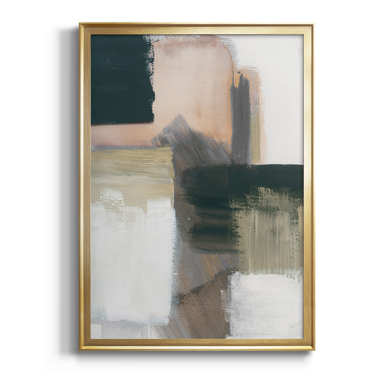 Marble Block Symmetry III - Modern Framed Canvas Print