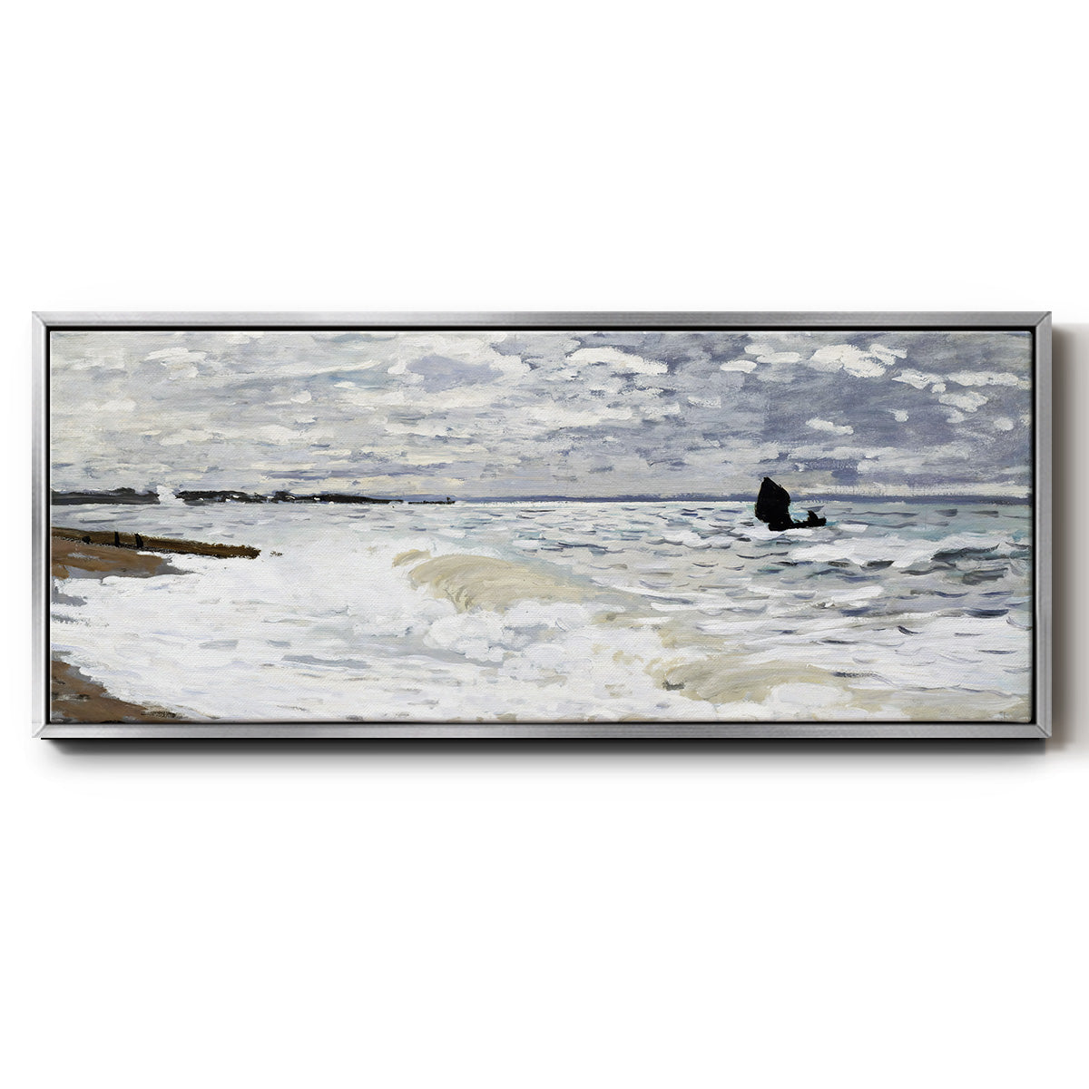 The Sea at Le Havre, 1868 - Floater Framed Canvas Print