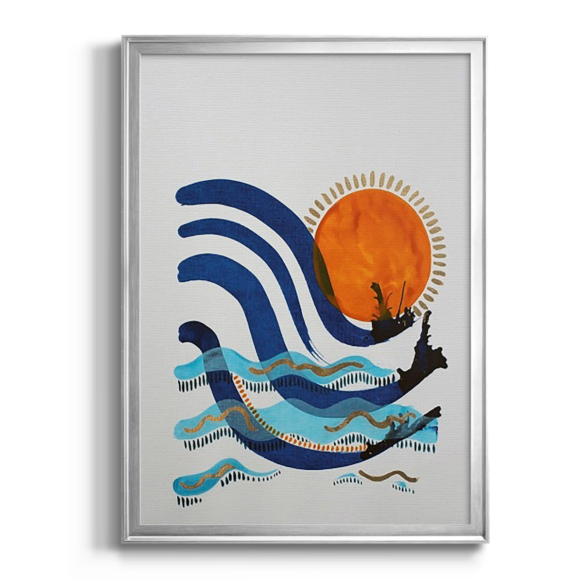 What a Way to Spend the Day - Modern Framed Canvas Print