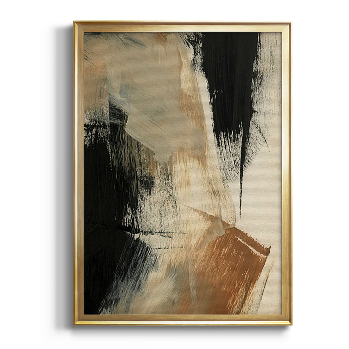 Baked Paintstrokes V - Modern Framed Canvas Print