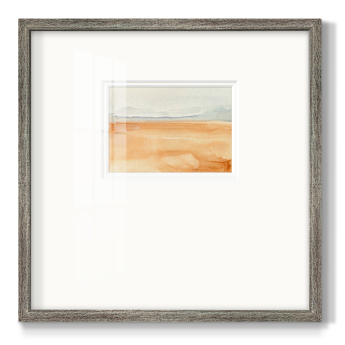 Ash Blue Horizon I - Double Matboard Framed Print