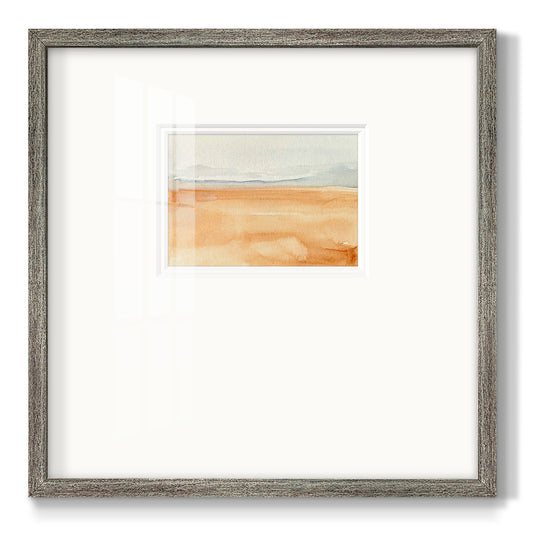 Ash Blue Horizon I Premium Framed Print Double Matboard