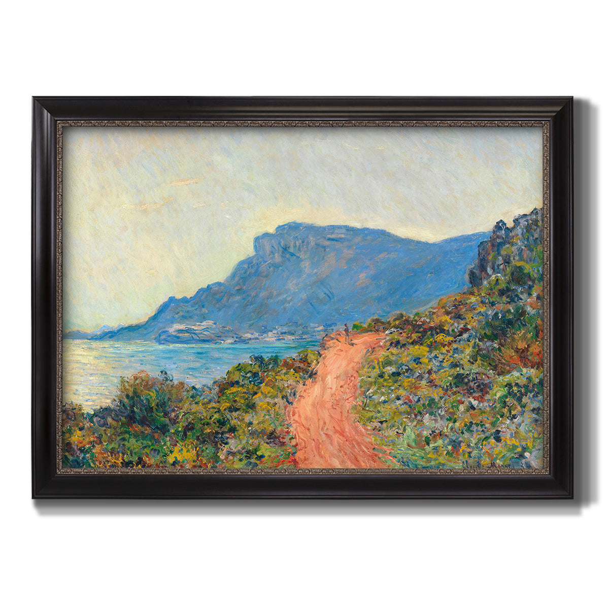Affiche La Corniche près de Monaco Peinture - Ornate Framed Canvas Print