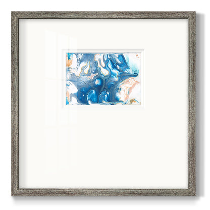 Dancing Blue II Premium Framed Print Double Matboard