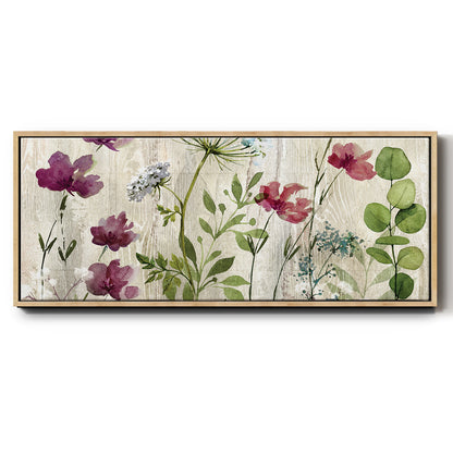 Meadow Flowers I - Floater Framed Canvas Print