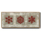 Burlap Music Snowflakes - Floater Framed Canvas Print