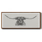 Longhorn Bull - Floater Framed Canvas Print