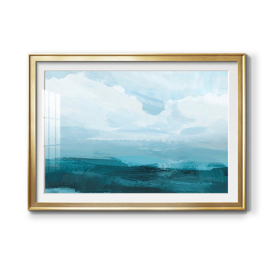 Azure Rising III Premium Framed Print - Ready to Hang