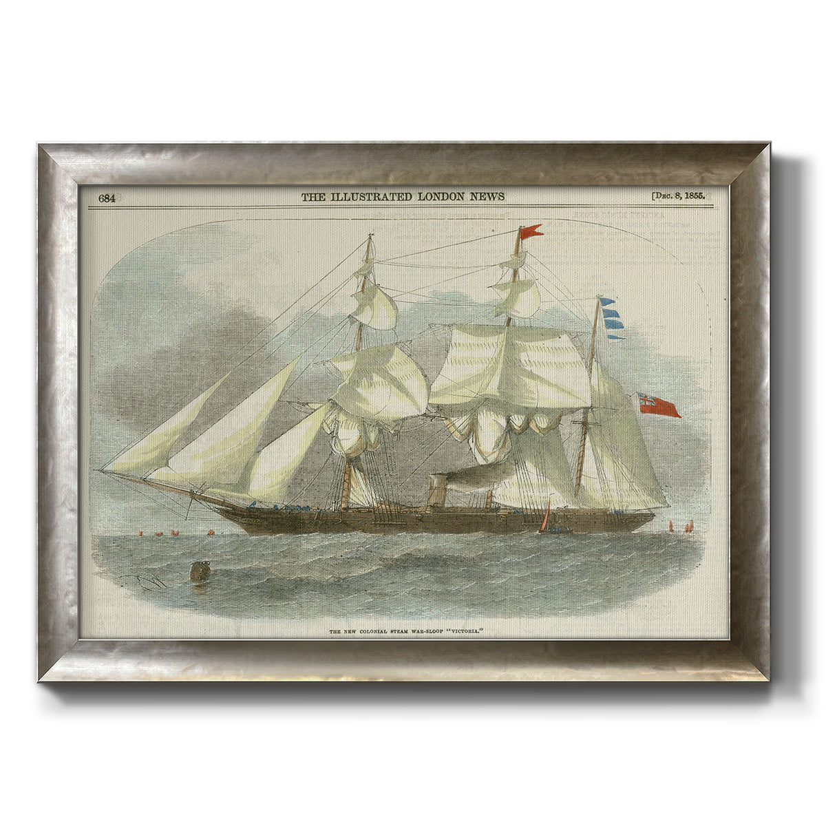 Antique Clipper Ship III Premium Framed Canvas- Ready to Hang