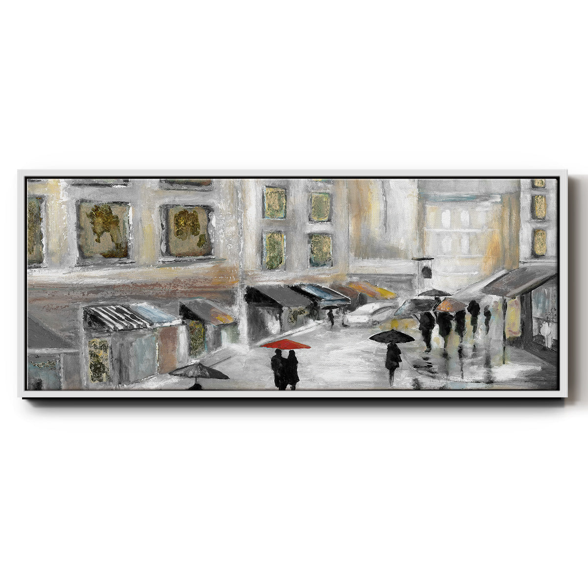 Sunday Market - Floater Framed Canvas Print