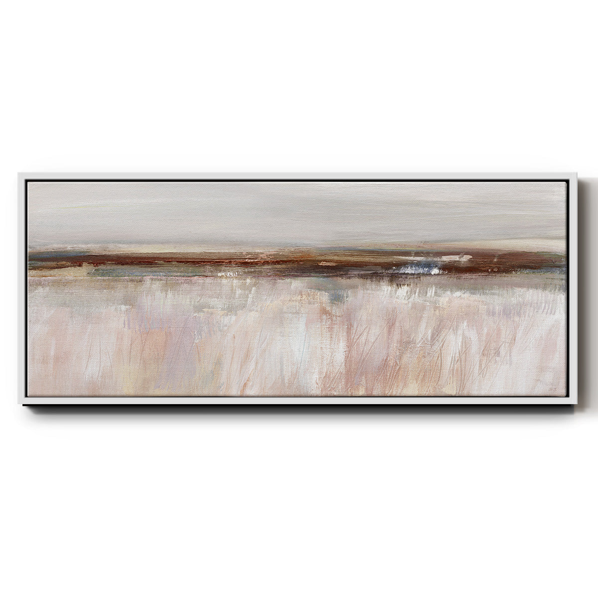 Guilded Field - Floater Framed Canvas Print