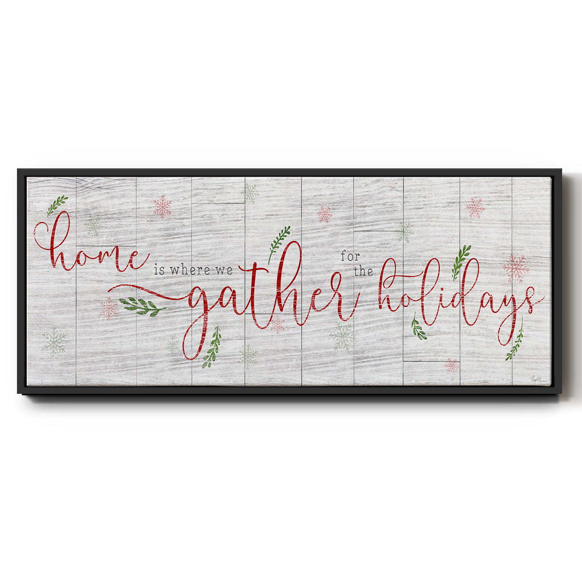 Holidays Gather - Floater Framed Canvas Print