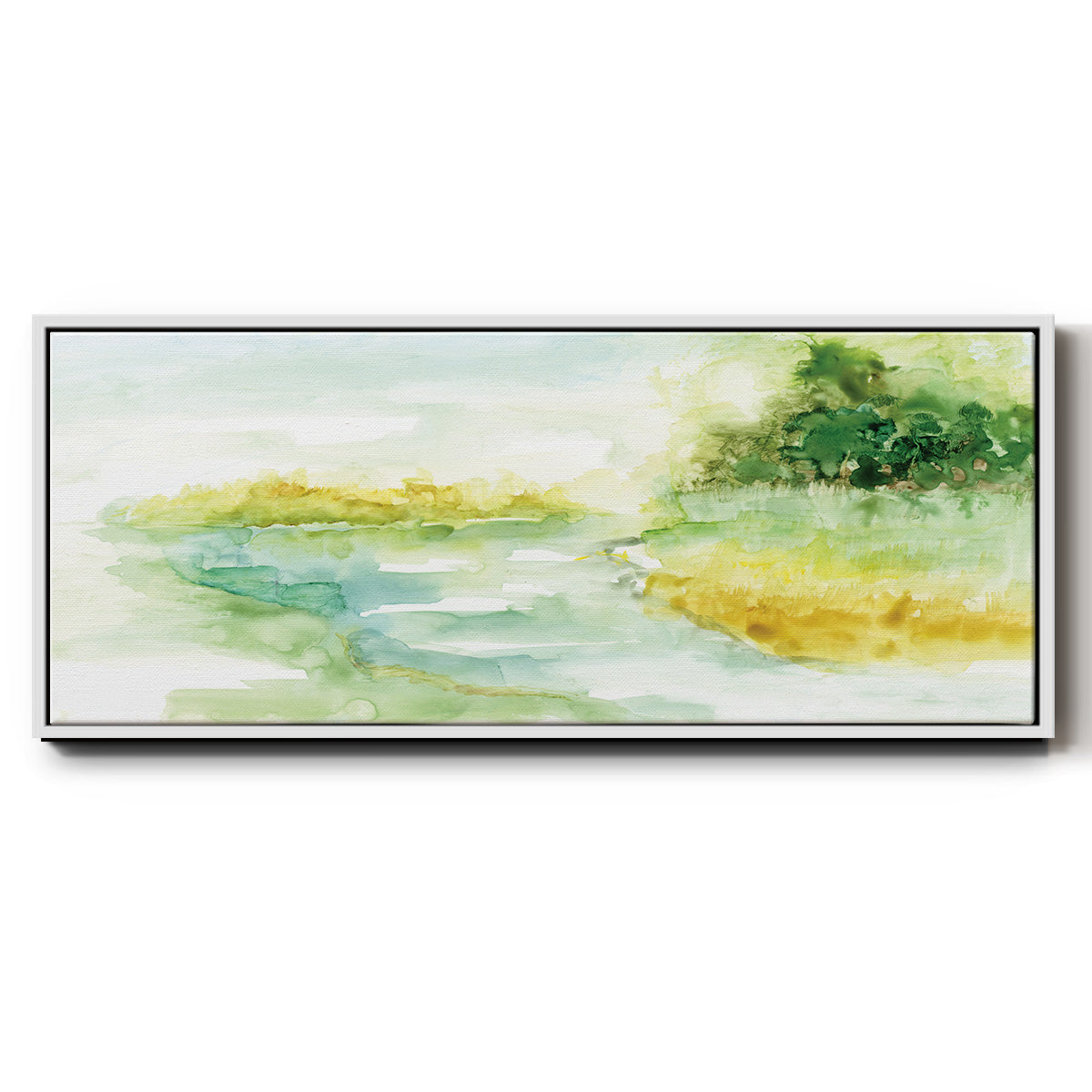 Dreamy Inlet - Floater Framed Canvas Print