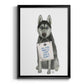 Love and Husky - Modern Framed Canvas Print